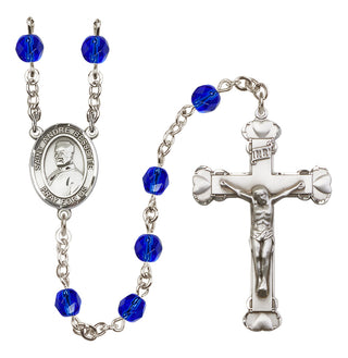 Silver-Plated 6mm Saint Andre Bessette  Engraved Catholic Rosaries