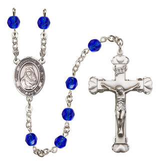 Silver-Plated 6mm Saint Jadwiga of Poland  Engraved Catholic Rosaries