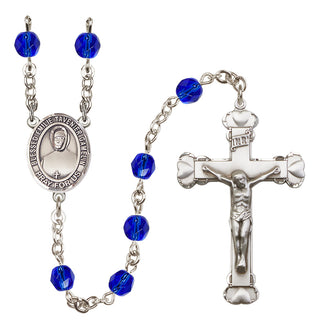 Silver-Plated 6mm Blessed Emilie Tavernier Gamelin  Engraved Catholic Rosaries