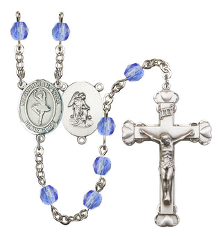 Guardian Angel and Dance Rosary with Sapphire Beads