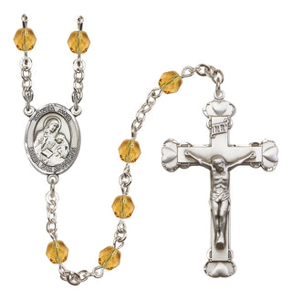 Silver-Plated 6mm Santa Ana  Engraved Catholic Rosaries