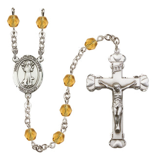 Silver-Plated 6mm Saint Francis of Assisi  Engraved Catholic Rosaries