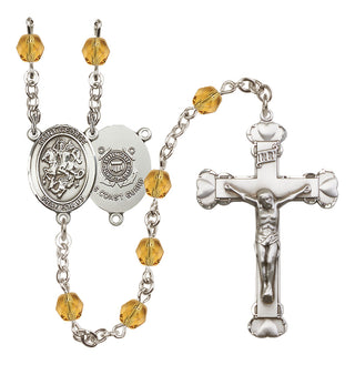 Silver-Plated 6mm Saint George / Coast Guard Rosary