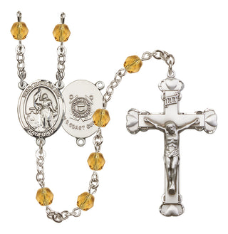 Silver-Plated 6mm Saint Joan of Arc /Coast Guard Rosary