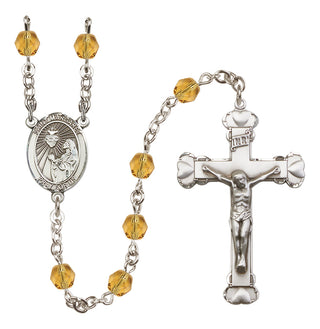 Silver-Plated 6mm Saint Margaret Mary Alacoque  Engraved Catholic Rosaries
