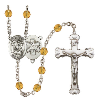 Silver-Plated 6mm Saint Michael / EMT Rosary
