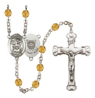 Silver-Plated 6mm Saint Michael / Coast Guard Rosary