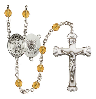 Silver-Plated 6mm Guardian Angel/Coast Guard Rosary