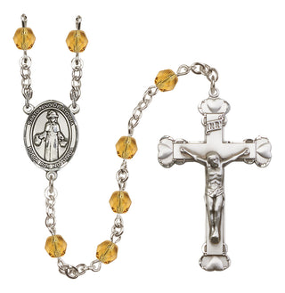 Silver-Plated 6mm Saint Nino de Atocha  Engraved Catholic Rosaries