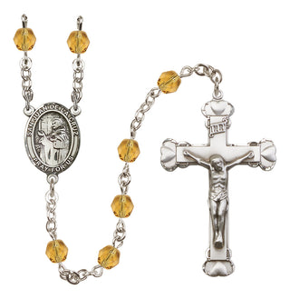 Silver-Plated 6mm San Juan de la Cruz  Engraved Catholic Rosaries