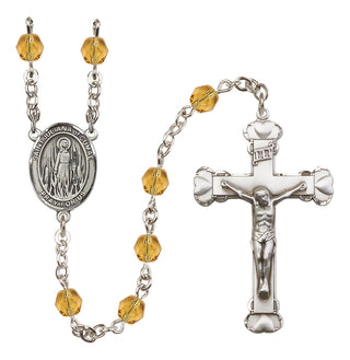 Silver-Plated 6mm Saint Juliana of Cumae  Engraved Catholic Rosaries