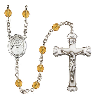 Silver-Plated 6mm Saint Alphonsa of India  Engraved Catholic Rosaries