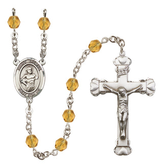Silver-Plated 6mm Saint Dismas  Engraved Catholic Rosaries