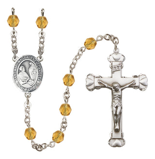 Silver-Plated 6mm Saint Mary Magdalene of Canossa  Engraved Catholic Rosaries
