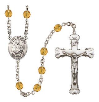 Silver-Plated 6mm Saint Norbert of Xanten  Engraved Catholic Rosaries