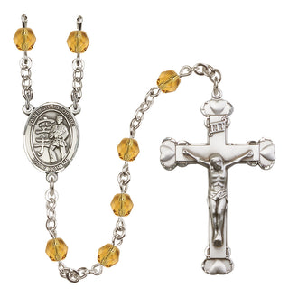 Silver-Plated 6mm Saint Christopher / Karate Rosary