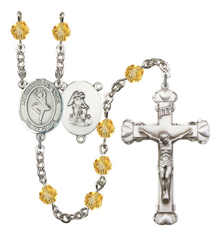 Guardian Angel and Dance Rosary with Topaz Beads