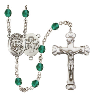Silver-Plated 6mm Saint George / EMT Rosary