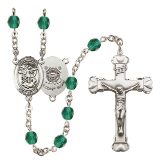 Silver-Plated 6mm Saint Michael / Coast Guard Rosary