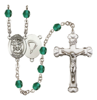 Silver-Plated 6mm Saint Michael / Paratrooper Rosary