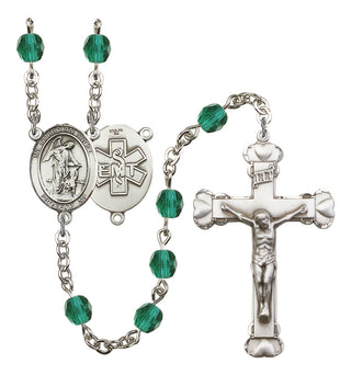 Guardian Angel and EMT Rosary with Zircon Beads