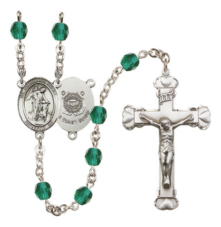 Silver-Plated 6mm Guardian Angel/Coast Guard Rosary