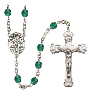 Silver-Plated 6mm Angel de la Guardia  Engraved Catholic Rosaries