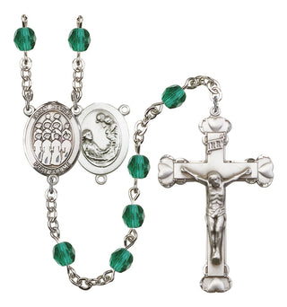 Saint Cecilia and Choir Rosary with Zircon Beads