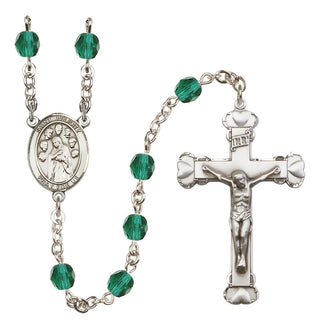 Silver-Plated 6mm Saint Felicity  Engraved Catholic Rosaries