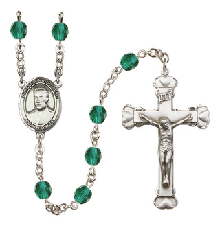 Silver-Plated 6mm Blessed Miguel Pro  Engraved Catholic Rosaries
