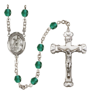 Silver-Plated 6mm Saint Jacob of Nisibis  Engraved Catholic Rosaries