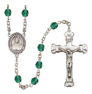 Silver-Plated 6mm Blessed Emilie Tavernier Gamelin  Engraved Catholic Rosaries
