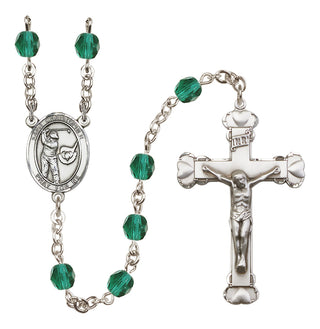 Silver-Plated 6mm Saint Christopher/Golf Rosary
