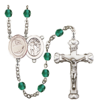 Saint Sebastian and Gymnastics Rosary with Zircon Beads
