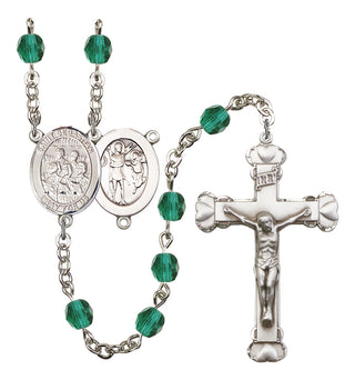 Saint Sebastian and Choir Rosary with Zircon Beads