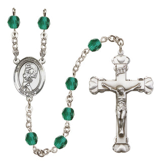 Silver-Plated 6mm Guardian Angel/Softball Rosary