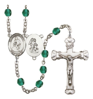 Guardian Angel and Wrestling Rosary with Zircon Beads