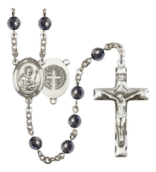 Saint Benedict Rosary with 6mm Hematite Beads