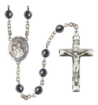 Silver Plated 6mm Hematite San Jose Rosary