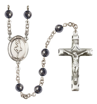 Silver-Plated 6mm Saint Sebastian/Dance Rosary