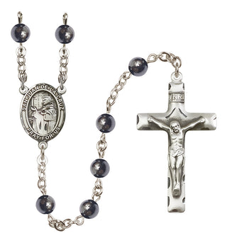 Silver Plated 6mm Hematite San Juan de la Cruz Rosary
