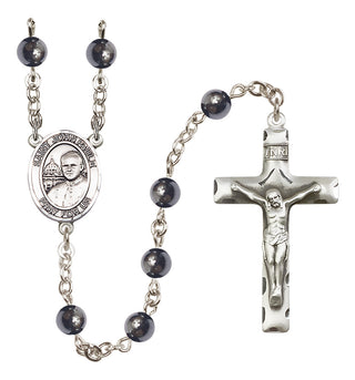 Silver-Plated 6mm Saint John Paul II Rosary
