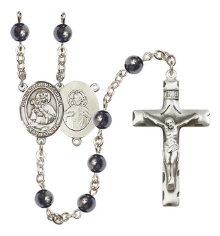 Silver-Plated 6mm Our Lady of Mount Carmel Rosary