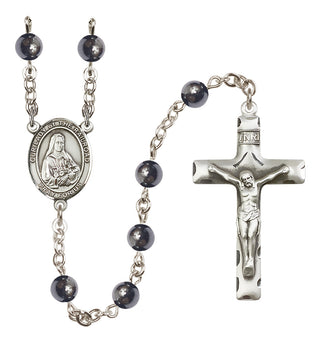 Silver-Plated 6mm Our Lady of the Railroad  Engraved Catholic Rosaries