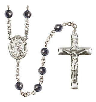 Silver-Plated 6mm Saint James the Lesser  Engraved Catholic Rosaries