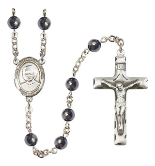 Silver-Plated 6mm Saint Josemaria Escriva  Engraved Catholic Rosaries