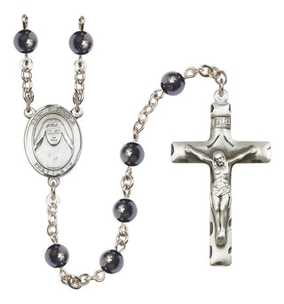Silver-Plated 6mm Saint Alphonsa of India  Engraved Catholic Rosaries