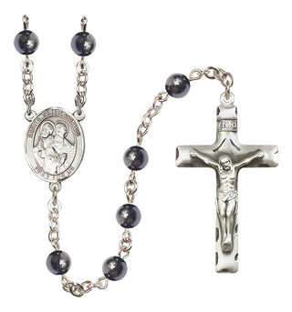 Silver Plated 6mm Hematite Saints Peter & Paul Rosary