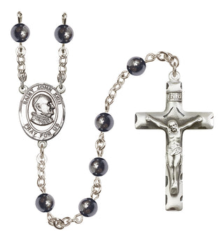 Silver-Plated 6mm Saint John Xxiii  Engraved Catholic Rosaries
