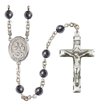 Silver-Plated 6mm Saint Sebastian / Choir Rosary